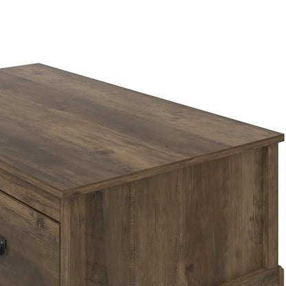 Galano Bristol Coffee Table - 2 Drawer Storage Unit - Engineered Wood Storage Cabinet, Rectangular Living Room Table with Storage (Knotty Oak)