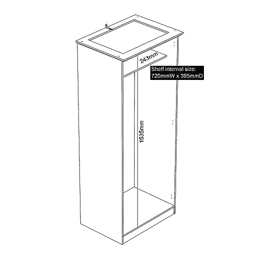 Galano Cleverton-Kleiderschrank – stilvoller und stabiler Kleiderschrank mit Stange und goldenem Metallgriff – Schlafzimmermöbel mit Kleiderstange