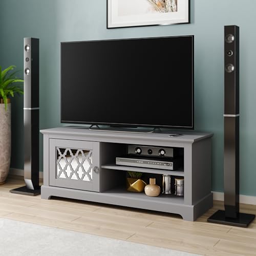 Galano Novara Wide TV Unit, Entertainment Centre for up to 65" TV, 150cm TV Unit with 2 Doors, TV Stand Cabinet for Living Room, Large Storage