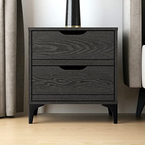 Galano Lilay Nightstand - Bedside Table Bedroom - Bedside Cabinet - Spacious Storage End Table - Sofa Side Table - Side Table for Bedroom - Easy Assembly - Dusty Grey Oak