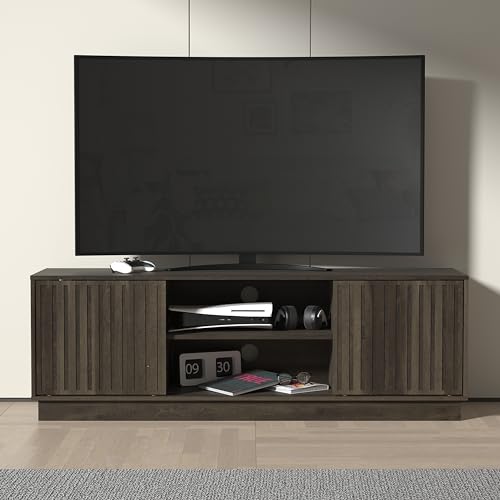 Galano Ryuki 2 Door TV Unit, Entertainment Centre for up to 65" TV, 150cm TV Unit with 2 Doors, TV Stand Cabinet for Living Room, Large Storage