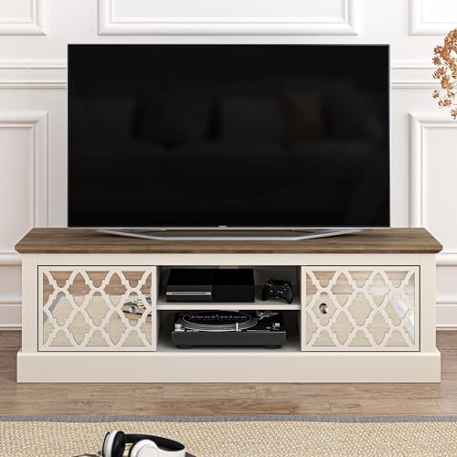 Galano Sufly 2 Door TV Unit, Entertainment Centre for up to 55" TV, TV Stand Cabinet for Living Room, Large Storage