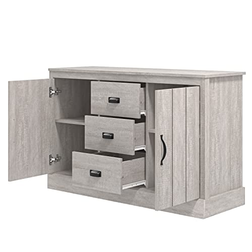 Galano Bristol 2 Door 3 Drawer Sideboard - Storage Cabinet - Organizer Console - 39.8D x 113W x 72.6H centimetres - Adjustable Shelves