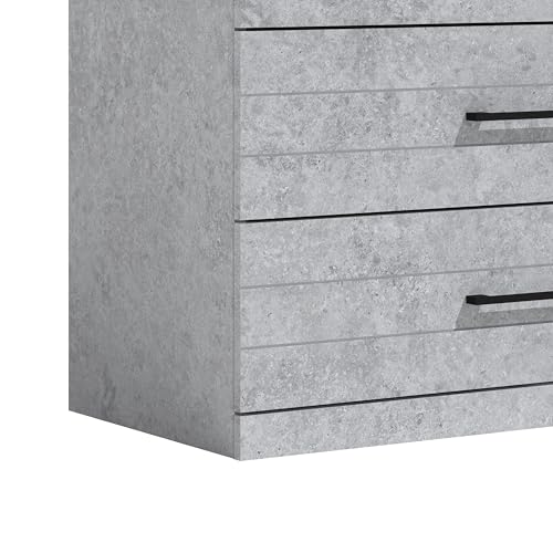 Galano Hamsper 6 Drawer Dresser with Interlock Drawer Feature, Deep Drawers for Closet Organizer, Ultra Fast Assembly, 16.14" D x 46.46" W x 31.02" H, Dusty Grey Oak