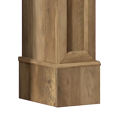 Galano Plunto Console Table - Bookshelf with Storage - Entryway Table - Living Room Tables - Living Room Furniture - Side Table - End Table - Easy Assembly - Knotty Oak with Ivory