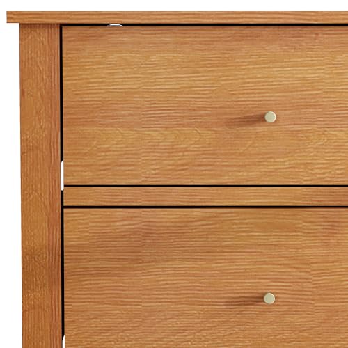 Galano Genoa Kommode mit 5 Schubladen, Holzkommode mit großem Stauraum, Kommode, modernes Schlafzimmermöbel-Design, 17,13" T x 30,39" B x 46,22" H, Staubgraue Eiche