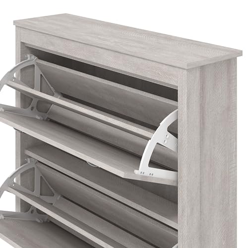 Galano Bristol Shoe Cabinet - 3 Door Folding Extendable Shoe Rack for Slim Storage Organiser in Hallway, Living Room or Entryway