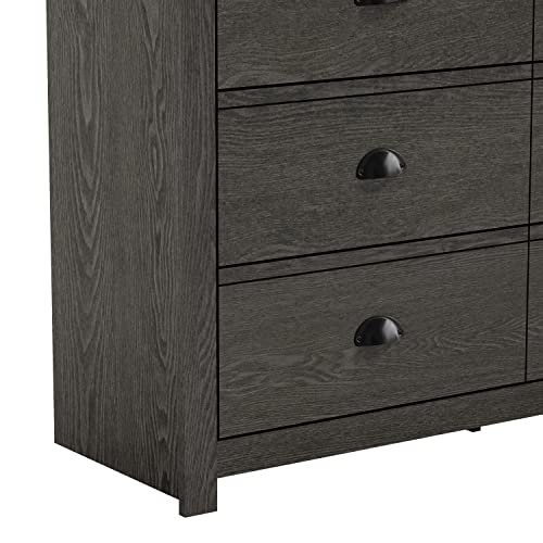 Galano Zaffy 6 Drawer Dresser for Bedroom 6 Drawer Bedroom Dresser Chest of Drawers Organizer Storage Farmhouse Wood Rustic Wide Dresser Chest of Drawer for Closet Dusty Grey Oak