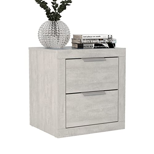 Galano Harlowin Nightstand - Bedside Table Bedroom - Bedside Cabinet - Spacious Storage End Table - Sofa Side Table - Side Table for Bedroom - Easy Assembly - Dusty Grey Oak