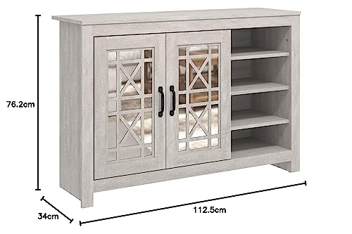 Galano Isadora 16 Pairs Shoe Cabinet with 2 Doors Shelves, Modern Shoe Rack, Standing Shoe Organizer for Entryway at Home and Office - Easy Assembled- Dusty Grey Oak