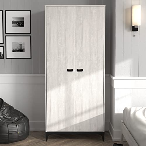 Galano Lawrence Wardrobe - Bedroom Furniture Unit with Hanging Rail Storage