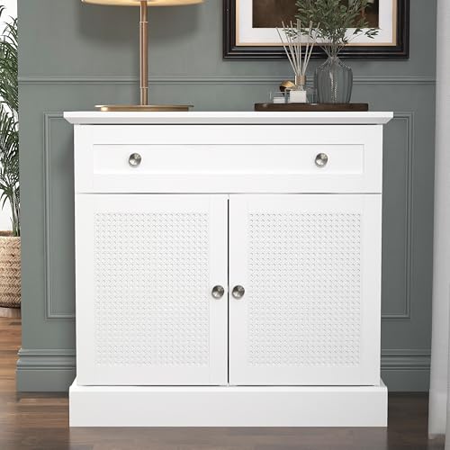 Galano Catalina Sideboard – Rattanschrank, Aufbewahrungs-Organizer – Sideboard mit verstellbarem Regal für Wohnzimmer, Schlafzimmer oder Küche