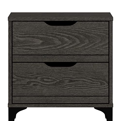 Galano Lilay Nightstand - Bedside Table Bedroom - Bedside Cabinet - Spacious Storage End Table - Sofa Side Table - Side Table for Bedroom - Easy Assembly - Dusty Grey Oak