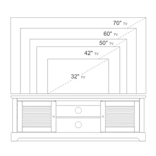 Galano Milan Wide TV Unit, Entertainment Centre for up to 65