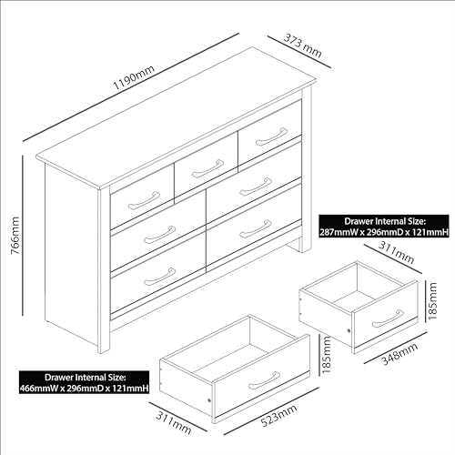 Galano Limestone Kommode mit 3+4 Schubladen – Kommode für Schlafzimmer – Schrank-Organizer und Aufbewahrungsschrank für Flur, Eingangsbereich (Dunkelgrün)