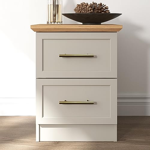 Galano Cleverton 2 Drawer Bedside Table - Stylish Side Table with Storage - Nightstands Bedroom Furniture - Organizers & Storage Cabinet for Hallway, Entryway or Livingrom