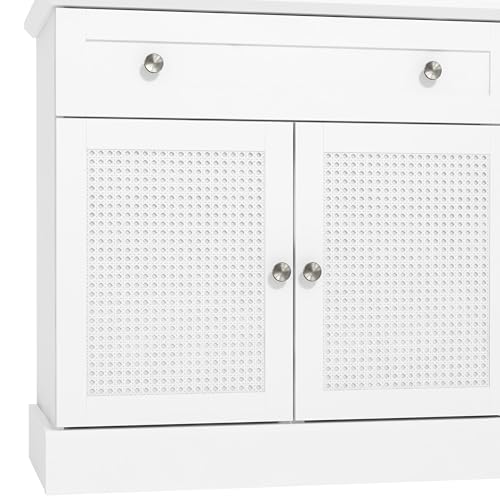 Galano Catalina Sideboard – Rattanschrank, Aufbewahrungs-Organizer – Sideboard mit verstellbarem Regal für Wohnzimmer, Schlafzimmer oder Küche