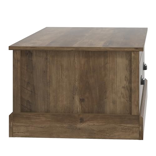 Galano Bristol Coffee Table - 2 Drawer Storage Unit - Engineered Wood Storage Cabinet, Rectangular Living Room Table with Storage