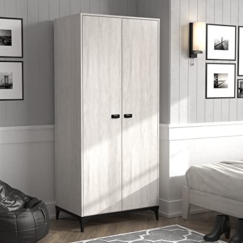 Galano Lawrence Wardrobe - Bedroom Furniture Unit with Hanging Rail Storage