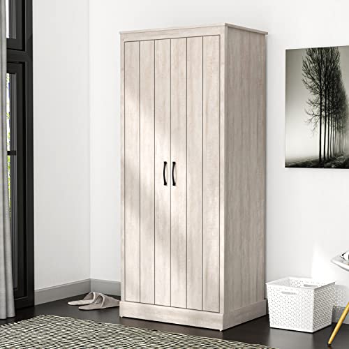 Galano Bristol 2 Door Wardrobe – Bedroom Furniture Unit with Hanging Rail Storage for Clothes Hanging Bedroom Storage - Engineered Wood - ‎54.5 x 77 x 180.5 cm