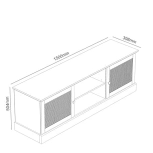 Galano Catalina Wide TV Unit, Rattan Entertainment Centre for up to 65