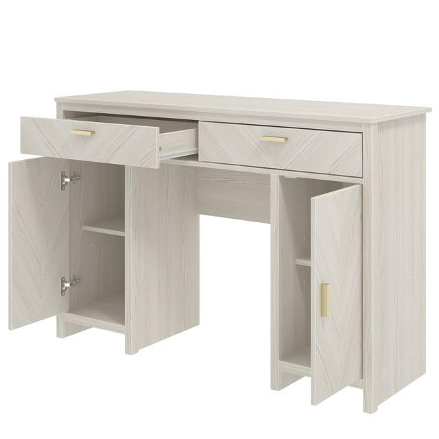 Galano Bonny Wide Dressing Table - Bedroom Large Vanity Makeup Table with Drawer and Door Storage – Console Table for Home Hallway and Living