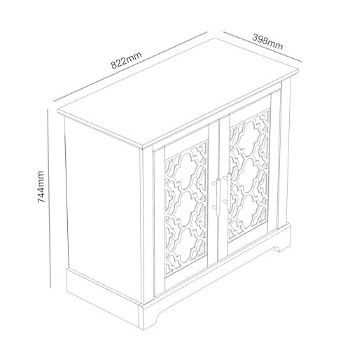 Galano Enfield Sideboard, Lagerschrank und Organizer – Vitrinenkonsole – freistehender Schrank für Wohnzimmer, Eingangsbereich, Flur, Küche