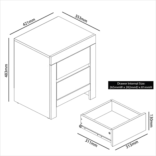 Galano Cubbot Kommode mit 4 Schubladen – Hohe Kommode mit Schrankorganizer und Kleideraufbewahrung – Kommode fürs Schlafzimmer