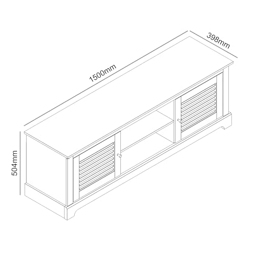 Galano Milan Wide TV-Möbel, Entertainment-Center für Fernseher bis zu 65 Zoll, 150 cm TV-Möbel mit 2 Türen, TV-Ständerschrank fürs Wohnzimmer, viel Stauraum