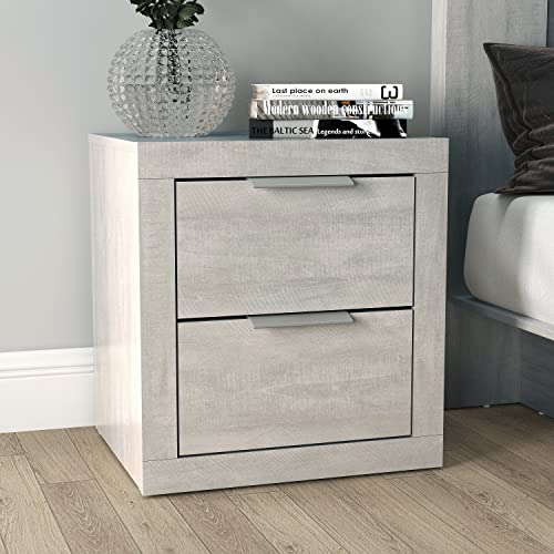 Galano Harlowin Nightstand - Bedside Table Bedroom - Bedside Cabinet - Spacious Storage End Table - Sofa Side Table - Side Table for Bedroom - Easy Assembly - Dusty Grey Oak