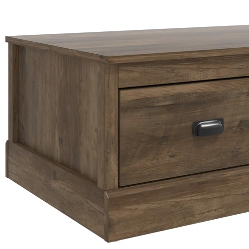 Galano Bristol Coffee Table - 2 Drawer Storage Unit - Engineered Wood Storage Cabinet, Rectangular Living Room Table with Storage