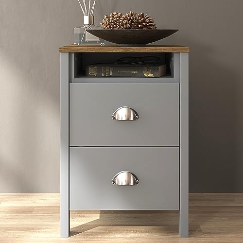 Galano Gina 2pcs Bedside Table - Stylish Side Table with Storage - Nightstands Bedroom Furniture - Organizers & Storage Cabinet for Hallway, Entryway or Livingroom