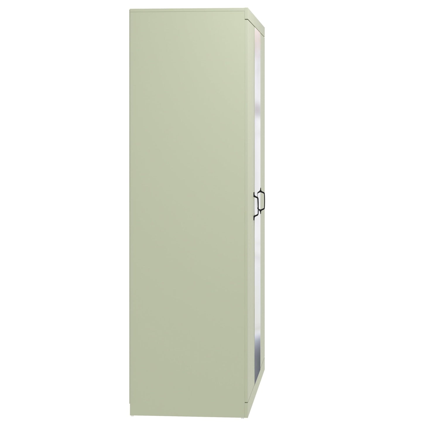 Galano Allington 3 Door Wardrobe with Mirror - Stylish & Sturdy Wardrobe - Bedrrom Furniture with Hanging Rail Storage (Light Green)