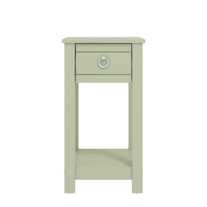 Galano Laurel Bedside Table, Stylish and Slim Side Table, Organizers and Storage Cabinet for Hallway, Entryway or Bedroom (Light Green)