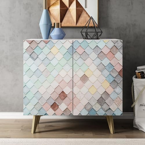 Galano Capson Sideboard mit 2 Türen – Stilvoller und lebendiger Schrank-Aufbewahrungs-Organizer für Ihr Zuhause – Aufbewahrungs-Sideboard – Verstellbare Regale