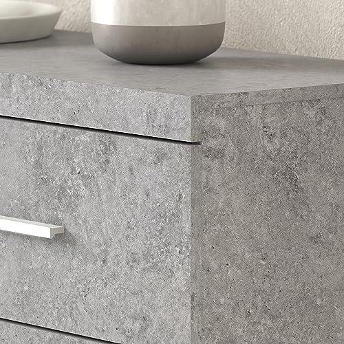 Galano Carmelo 6 Drawer Dresser (Interlock) Chest for Bedroom Drawer Organizer Deep Drawers Clothes Storage Marble Design 16.26" D x 46.46" W x 31.73" H Concrete Cool Grey