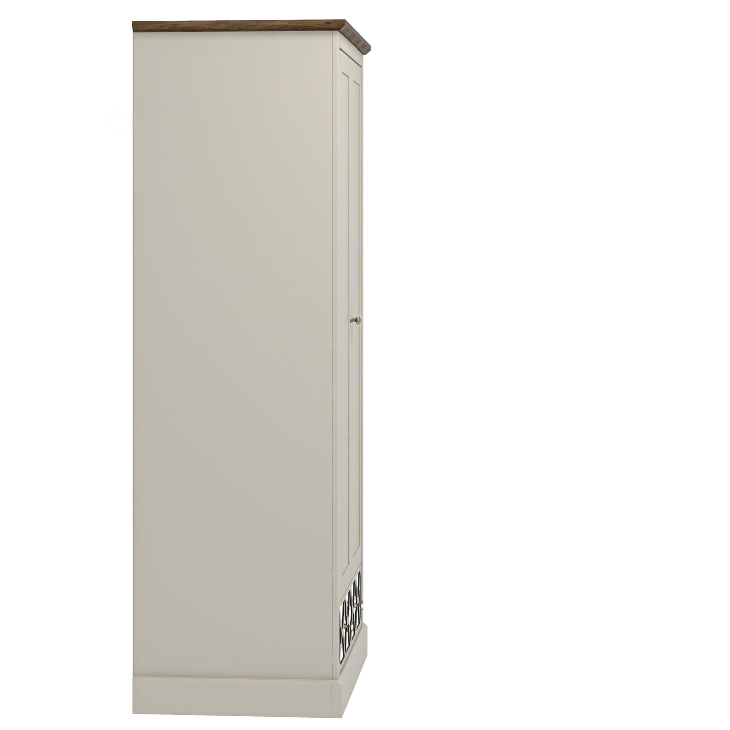 Galano Sufly 2 Door 1 Drawer Wardrobe - Bedroom Furniture Unit with Hanging Rail Storage and Drawer, Wardrobe Storage Organiser (Ivory/Oak)