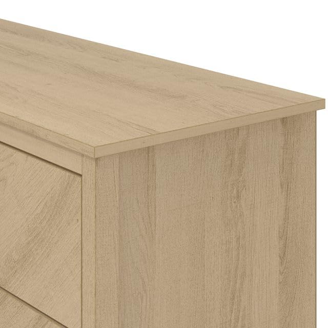 Galano Bonny 3+3 Drawer Chest - Chest of Drawers with Storage for Clothes - Organizers and Storage Cabinet for Hallway - Entryway or Living Room (Oak)