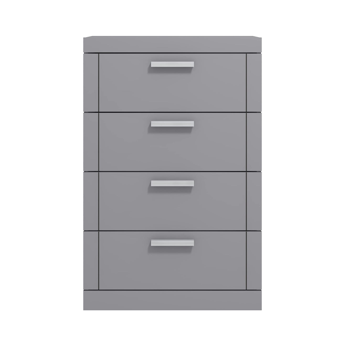 Galano Kimberley 4 Drawer Chest - Tall Drawer Chest with Storage for Bedroom - Chest of Drawers for Clothes - Storage Cabinet for Hallway, Entryway - Cool Grey