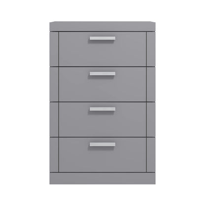 Galano Kimberley 4 Drawer Chest - Tall Drawer Chest with Storage for Bedroom - Chest of Drawers for Clothes - Storage Cabinet for Hallway, Entryway - Cool Grey