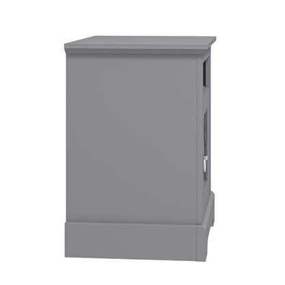 Galano Novara 1 Door Side Table with Shelf - Storage Cabinet for Hallway - Entryway - Foyer - Living Room - Bedroom - Space Saving (Cool Grey)