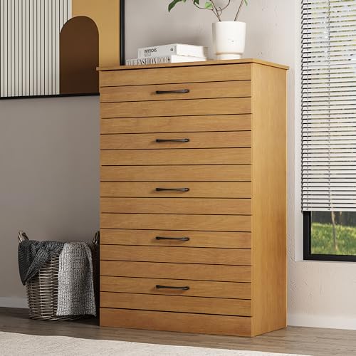 Galano Elis 6 Drawer Dresser Wide Dressers for Bedroom 6 Deep Drawers for Closet Organizer Tool-Less Ultra Fast Assembly 15.75" D x 47.24" W x 31.54" H Matt White