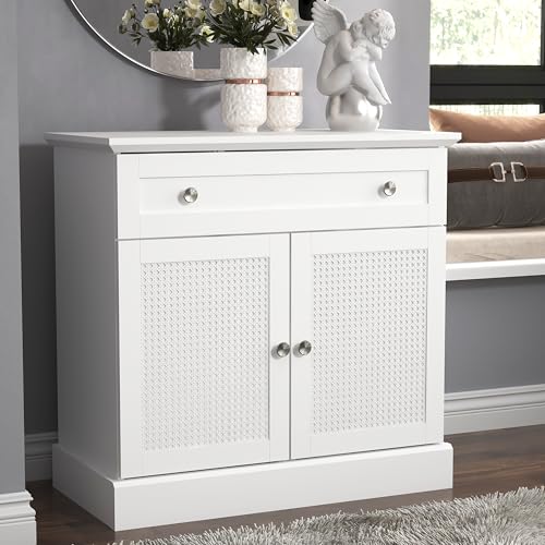 Galano Catalina Sideboard – Rattanschrank, Aufbewahrungs-Organizer – Sideboard mit verstellbarem Regal für Wohnzimmer, Schlafzimmer oder Küche