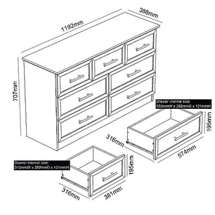 Galano Cleverton Drawer Chest - Chest of Drawers with Storage for Bedroom - Closet Organizers and Storage Cabinet for Hallway, Entryway