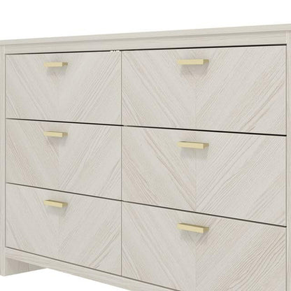 Galano Bonny 3+3 Drawer Chest - Chest of Drawers with Storage for Clothes - Organizers and Storage Cabinet for Hallway - Entryway or Living Room (Oak)