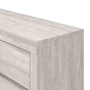 Galano Cubbot 3+4 Drawer Chest – Wide Chest of Drawers for Bedroom - Closet Organizers and Clothes Storage - Chest of Drawers for Bedroom, Living Room, Entryway, Hallway - Dusty Grey Oak