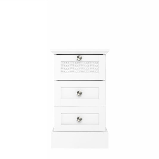 Galano Catalina 3 Drawer Bedside - Rattan Cabinet with Drawers - Organizers and Storage for Bedroom – Console for Entryway - Hallway or Living Room