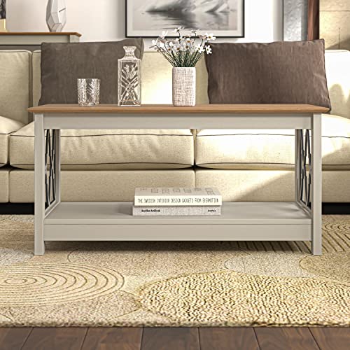 Galano Nova Console Table - Modern Distressed Oak Finish - Bookshelf Cabinet for Hallway - Entryway - Foyer - Living Room - Bedroom - Space Saving