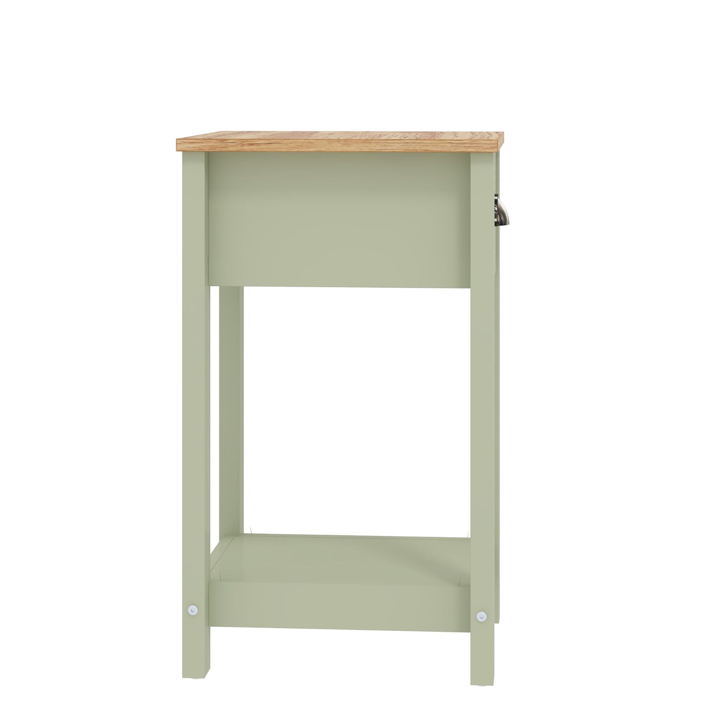 Galano Lilly Bedside Table - Stylish Bedside and Slim Bedside Table - Side Table with Storage - Organizers and Storage Cabinet for Hallway - Entryway or Bedroom (Cool Grey + Beaufort Oak)