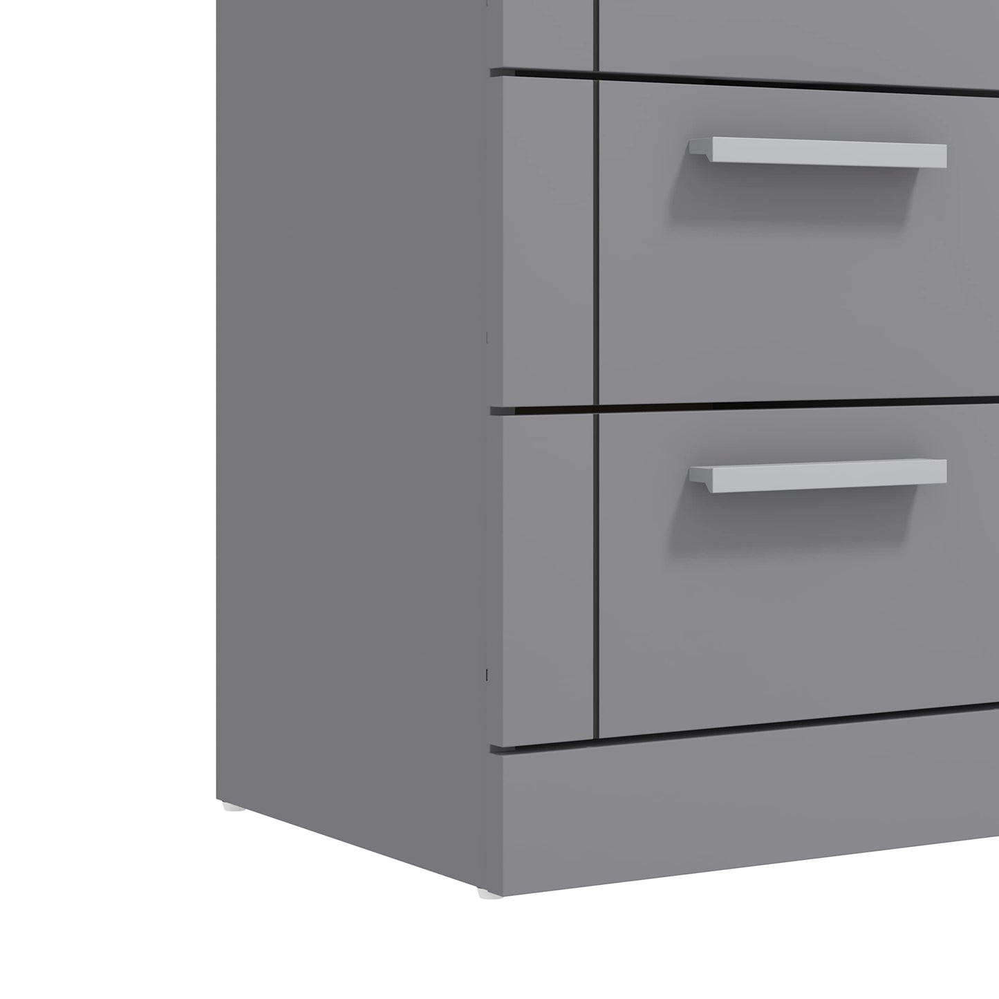 Galano Kimberley 4 Drawer Chest - Tall Drawer Chest with Storage for Bedroom - Chest of Drawers for Clothes - Storage Cabinet for Hallway, Entryway - Cool Grey